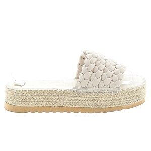 espadrille platform sandals white